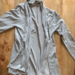 Pearl grey waterfall cardigan